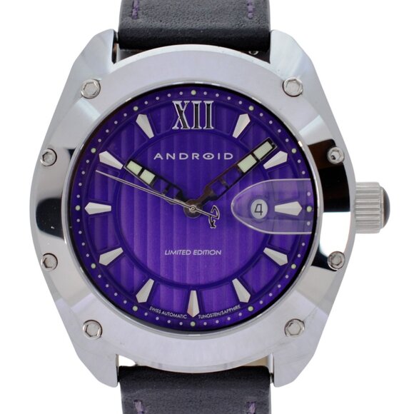 Android Men's 50mm Virtuoso Tungsten Purple Watch SW200-1 Limited 500 Ref: AD503 - Picture 2 of 11